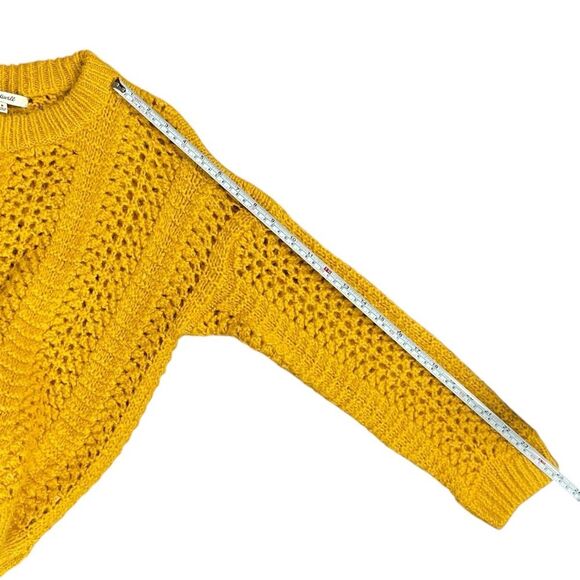 Madewell Windemere Pointelle Pullover Sweater. Alpaca wool blend yellow golden - Picture 15 of 16
